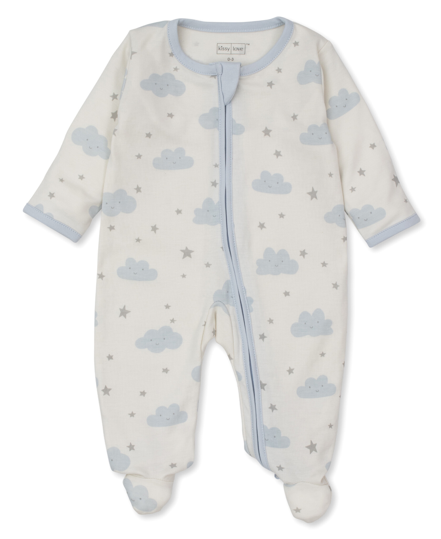 Kissy Kissy Light Blue Breezy Clouds Footie Kissy Kissy Light Blue Breezy Clouds Footie
