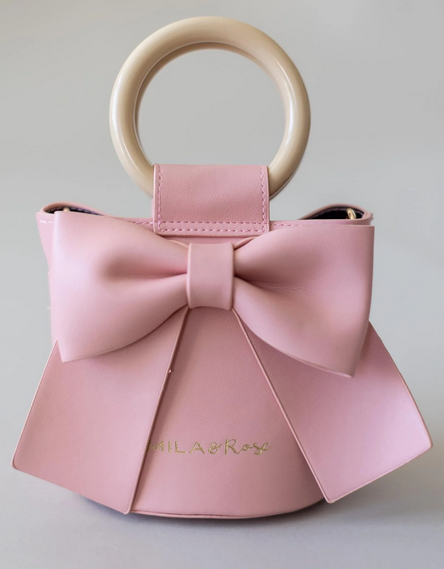 Mila & Rose Rose Pink Bow Purse