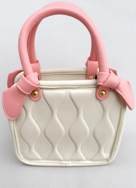 Mila & Rose Rose Pink/Coconut Groovy Purse Mila & Rose Rose Pink/Coconut Groovy Purse