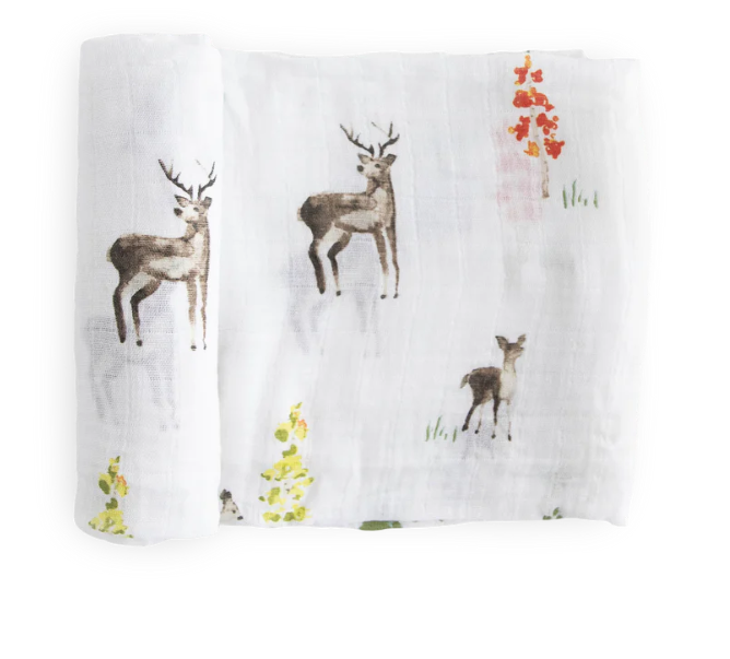 Little Unicorn Oh Deer Cotton Muslin Swaddle Little Unicorn Oh Deer Cotton Muslin Swaddle