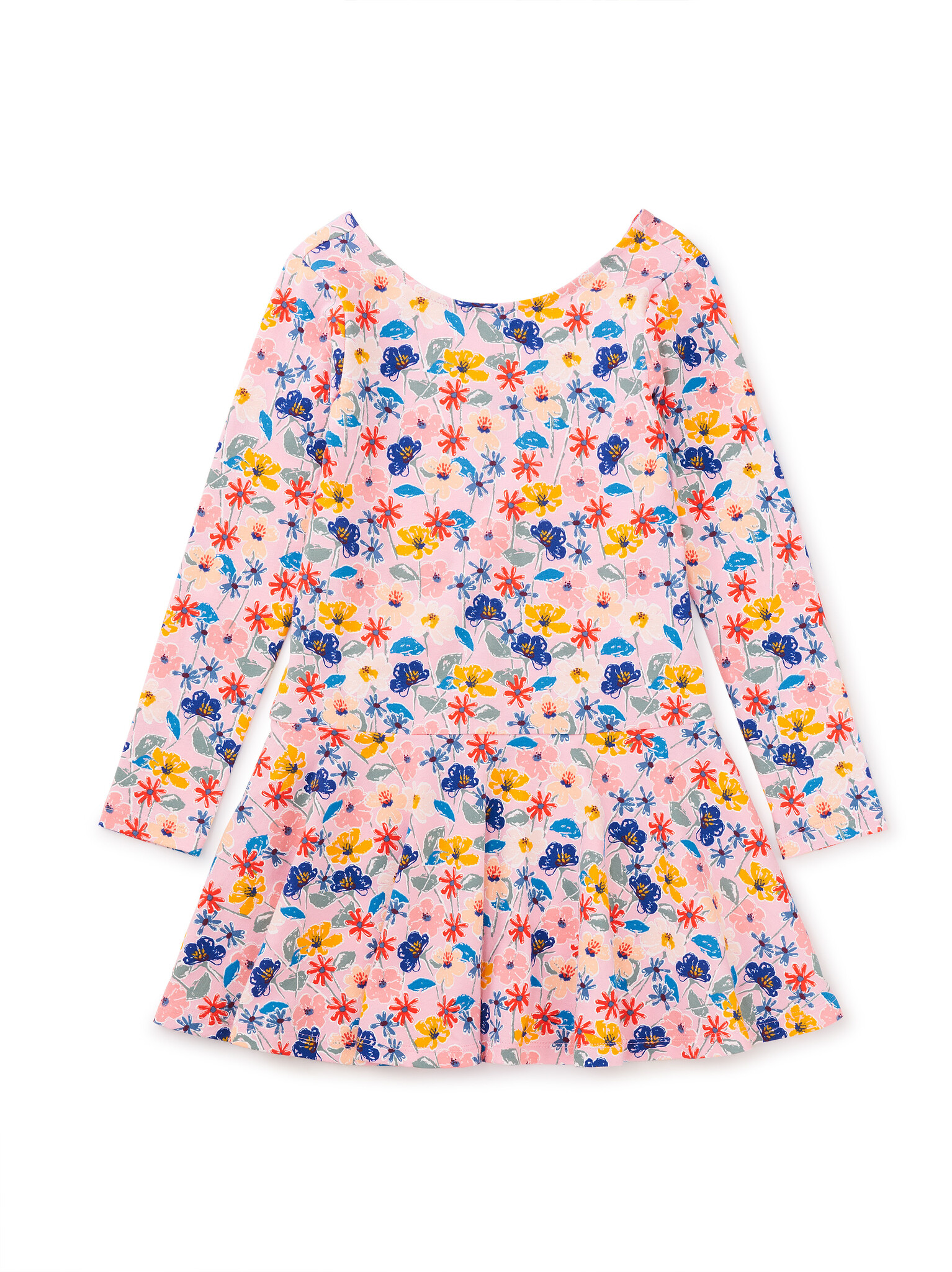 Tea Collection French Tossed Floral Drop Waist Skater Dress