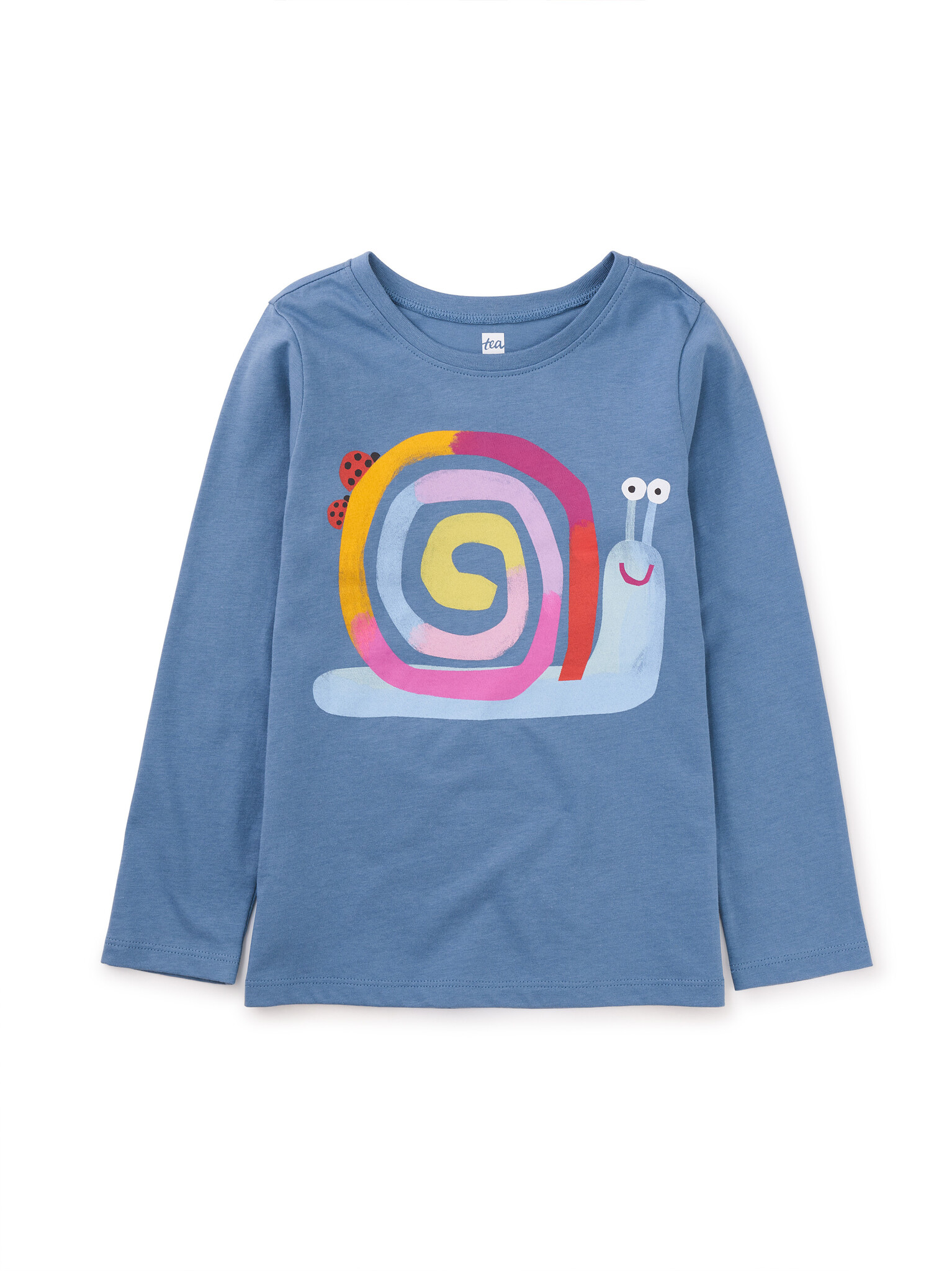 Tea Collection Coronet Blue Snail Graphic L/S Tee