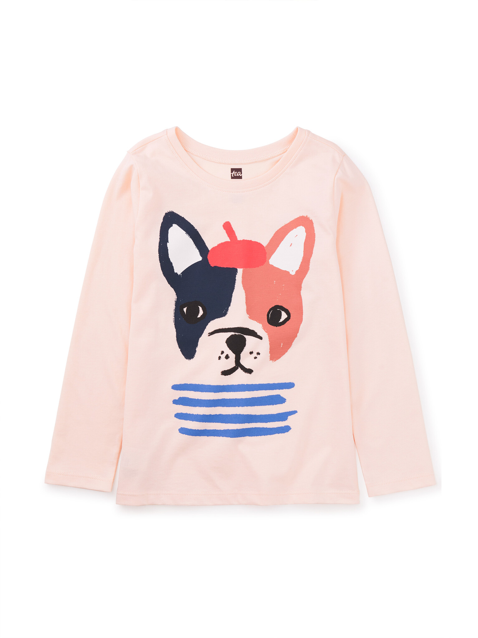 Tea Collection Creole Pink Very French Dog Graphic L/S Tee