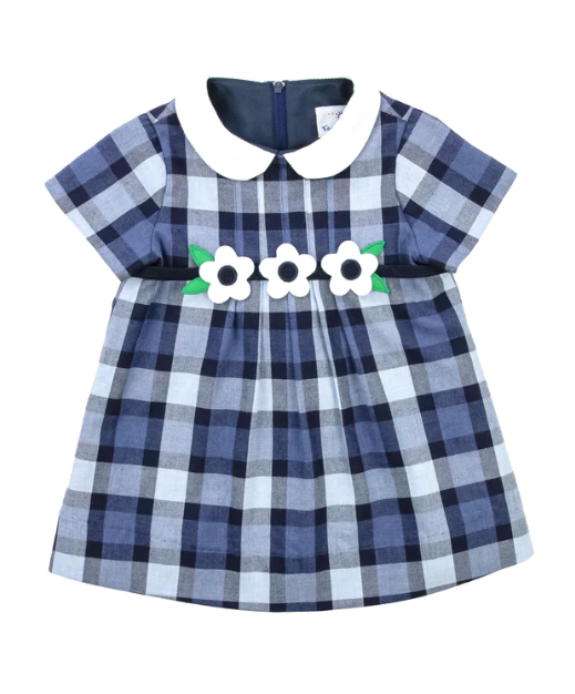 Florence Eiseman Plaid Dress w/Flowers Florence Eiseman Plaid Dress w/Flowers