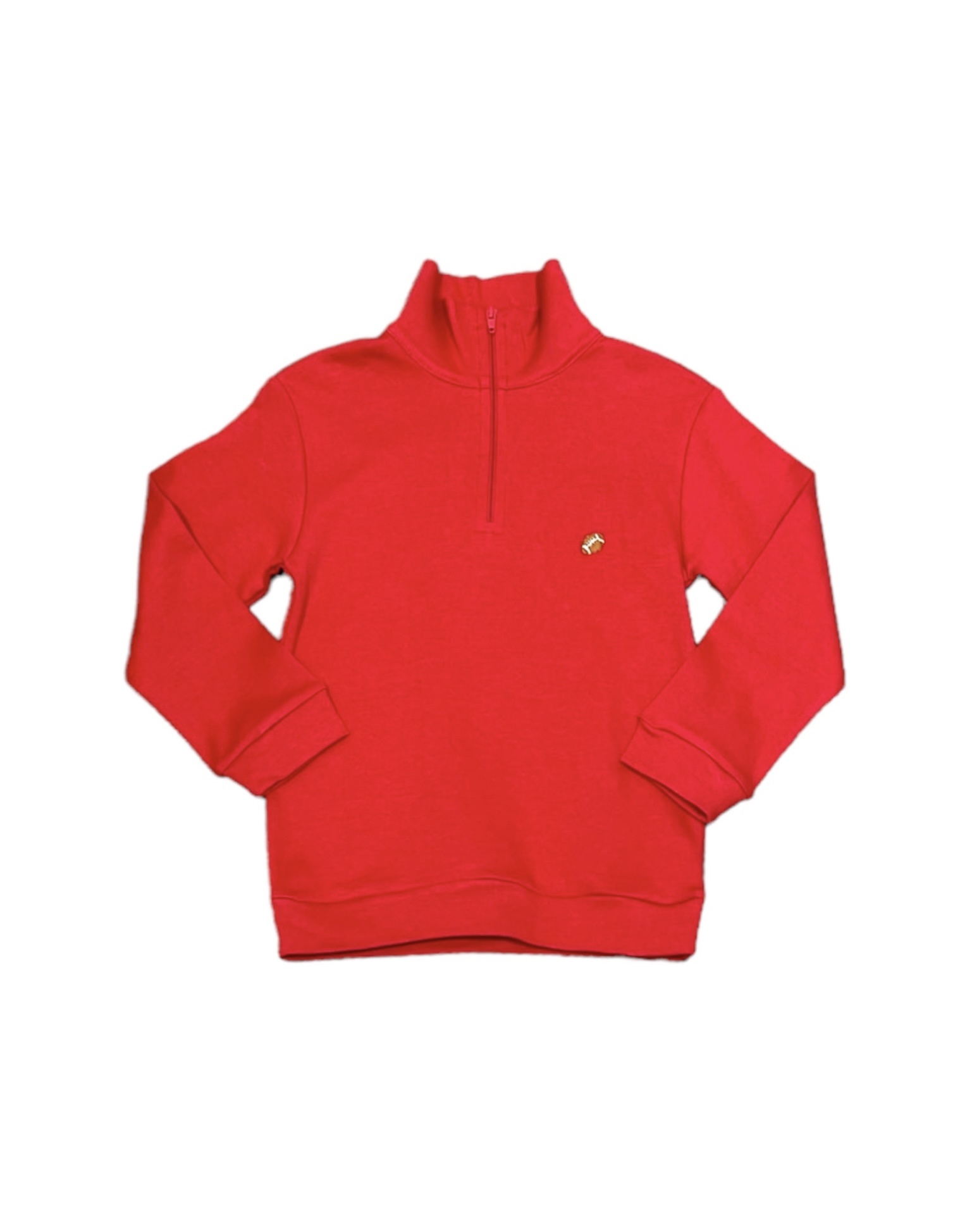 Luigi 1/4 Zip Red Collared Football Pullover Luigi 1/4 Zip Red Collared Football Pullover