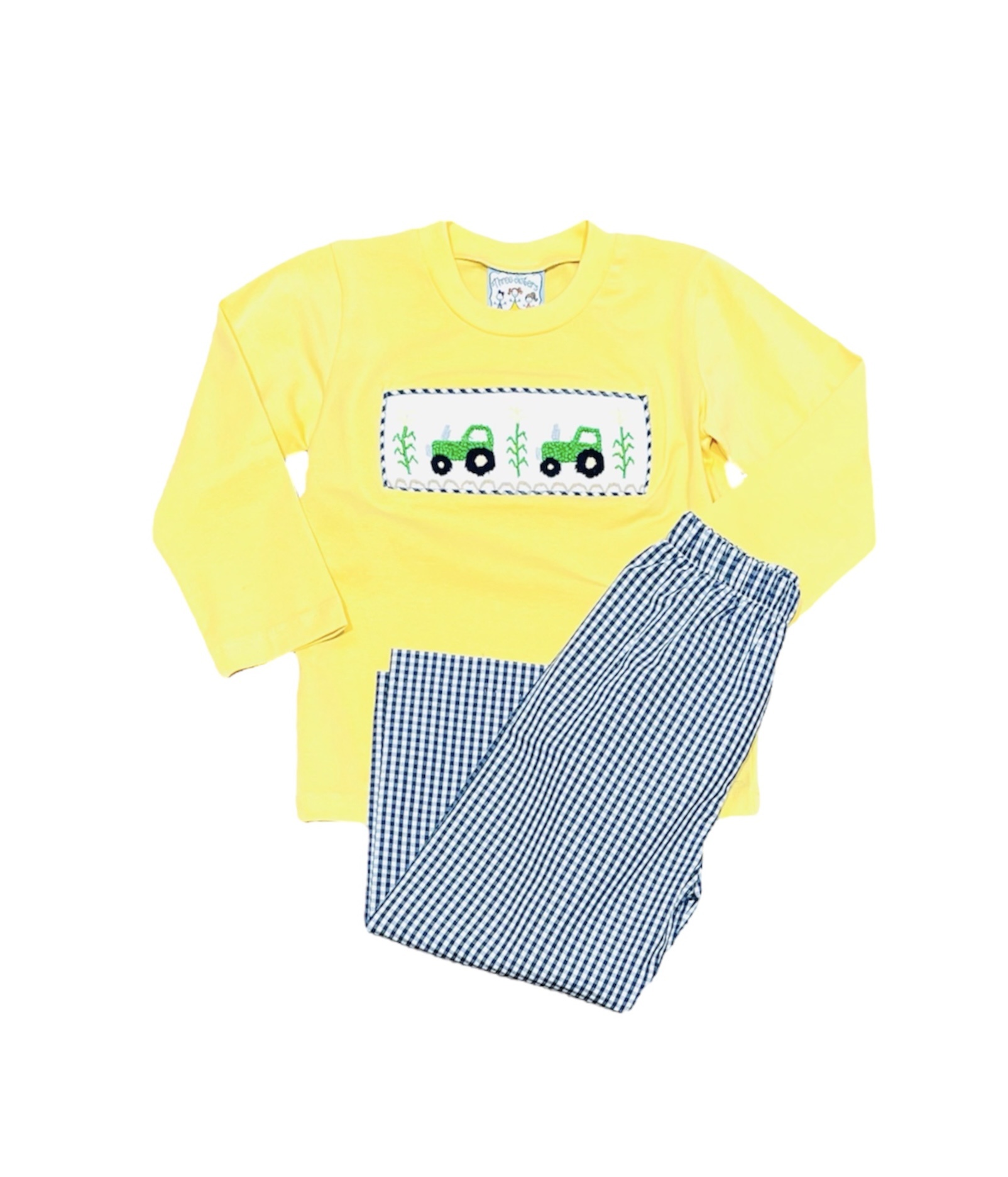Three Sisters Yellow Corn Picking Boys Pant Set Three Sisters Yellow Corn Picking Boys Pant Set