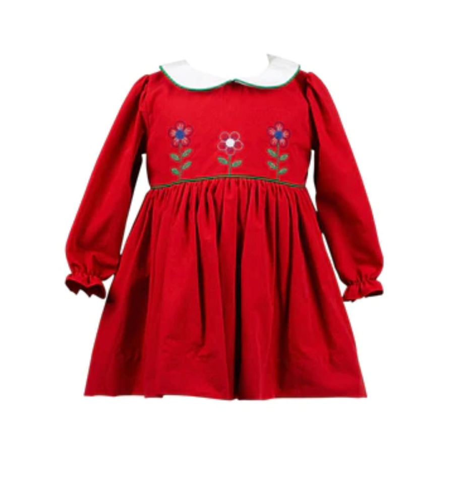 the proper peony Annika Red Flower Dress the proper peony Annika Red Flower Dress