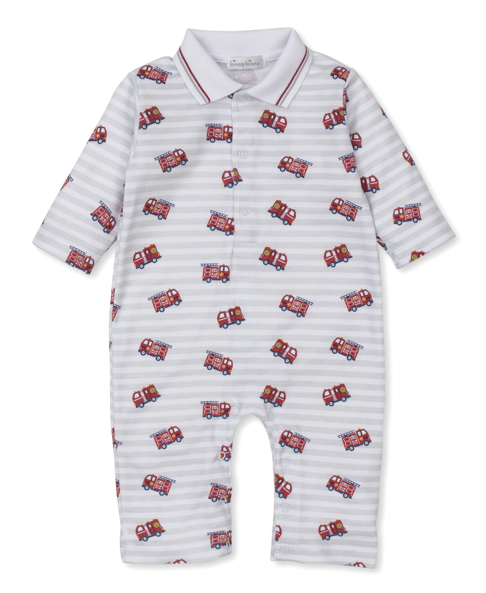 Kissy Kissy Multi Color Firetruck Rescue Playsuit
