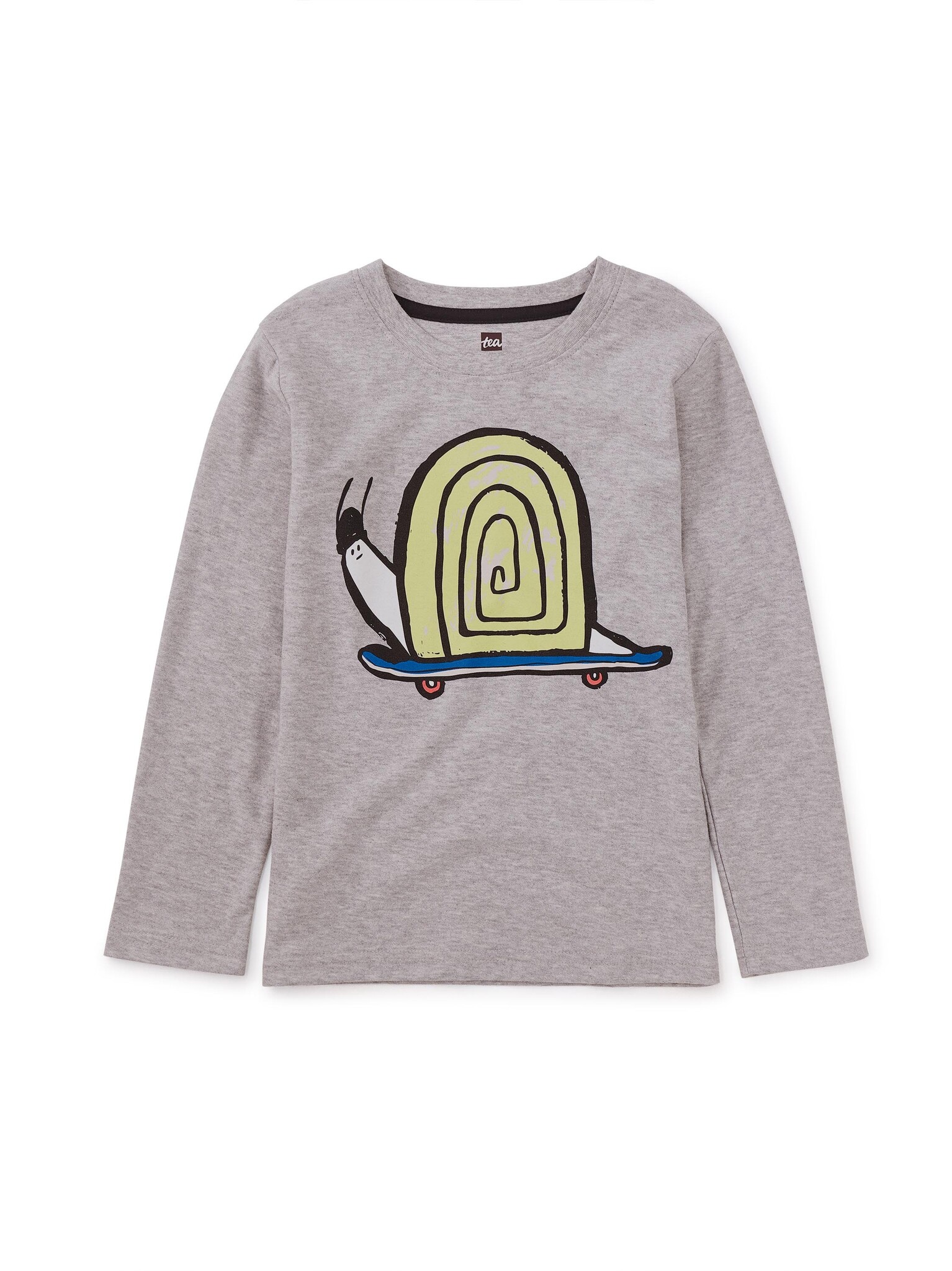 Tea Collection Medium Heather Grey On the Go Escargot Graphic