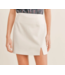 Candlelit Bone Suede Mini Skirt