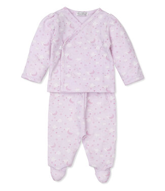Kissy Kissy Pink Night Clouds Footed Pant Set