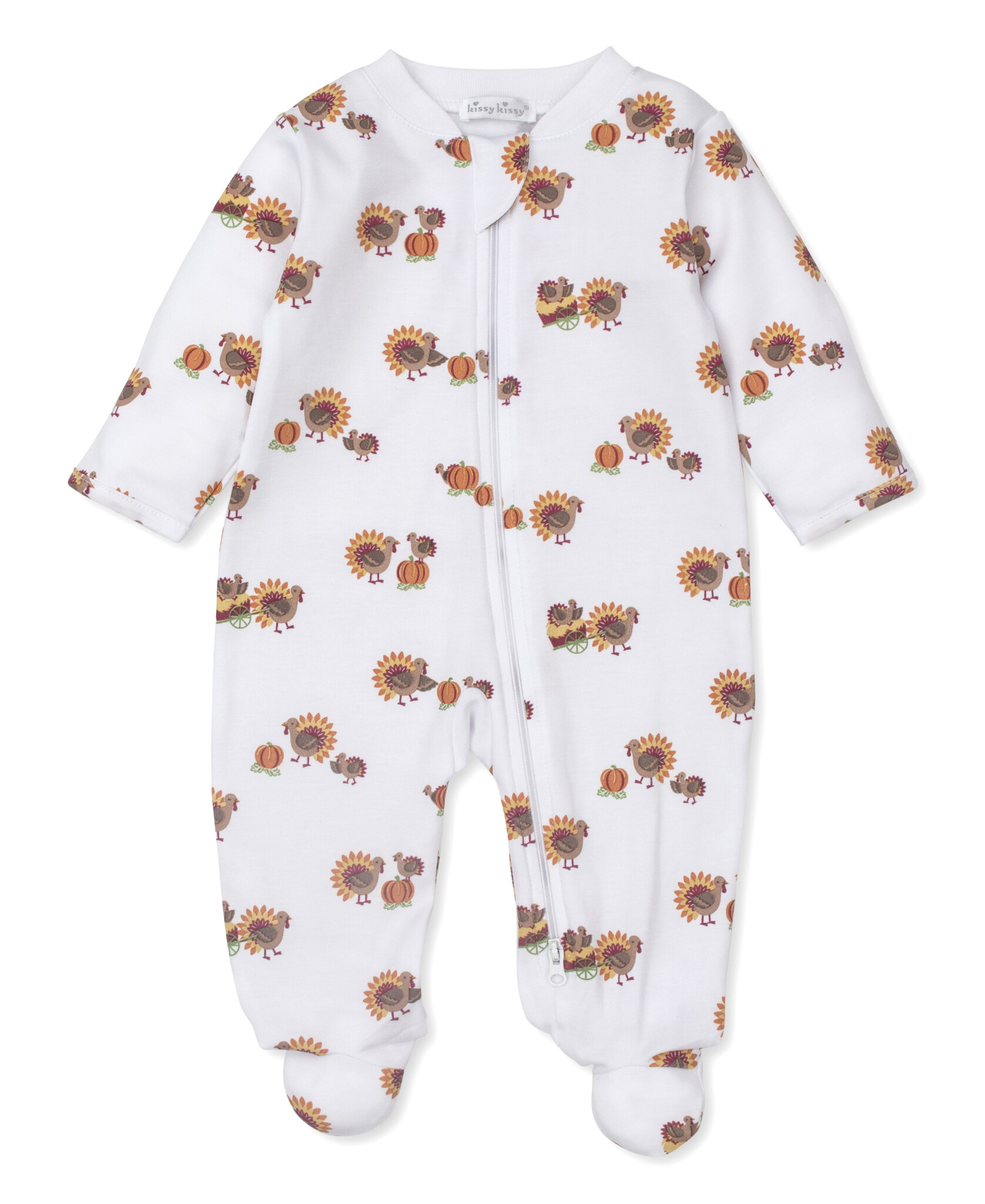 Kissy Kissy Gobble Gobble PJs Footies w/Zipper