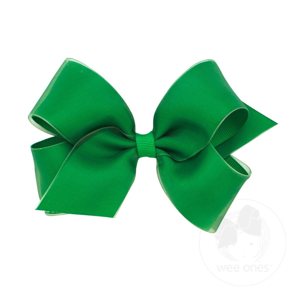 Wee Ones Med Organza Overlay Bow