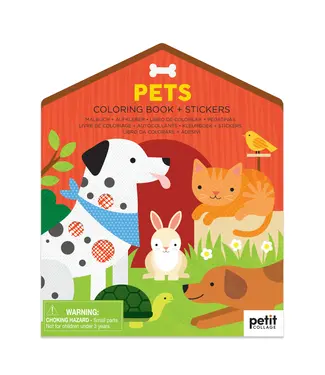 Pets Coloring Book and Stickers