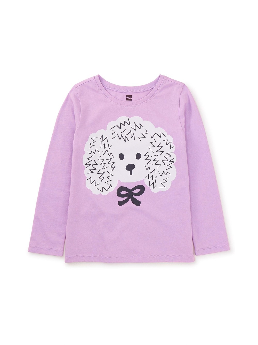 Tea Collection Sheer Lilac Poodle & Bow Graphic Tee