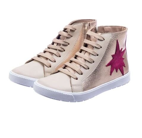 Elephantito Textured Gold The Rockstar Luxe Sneaker