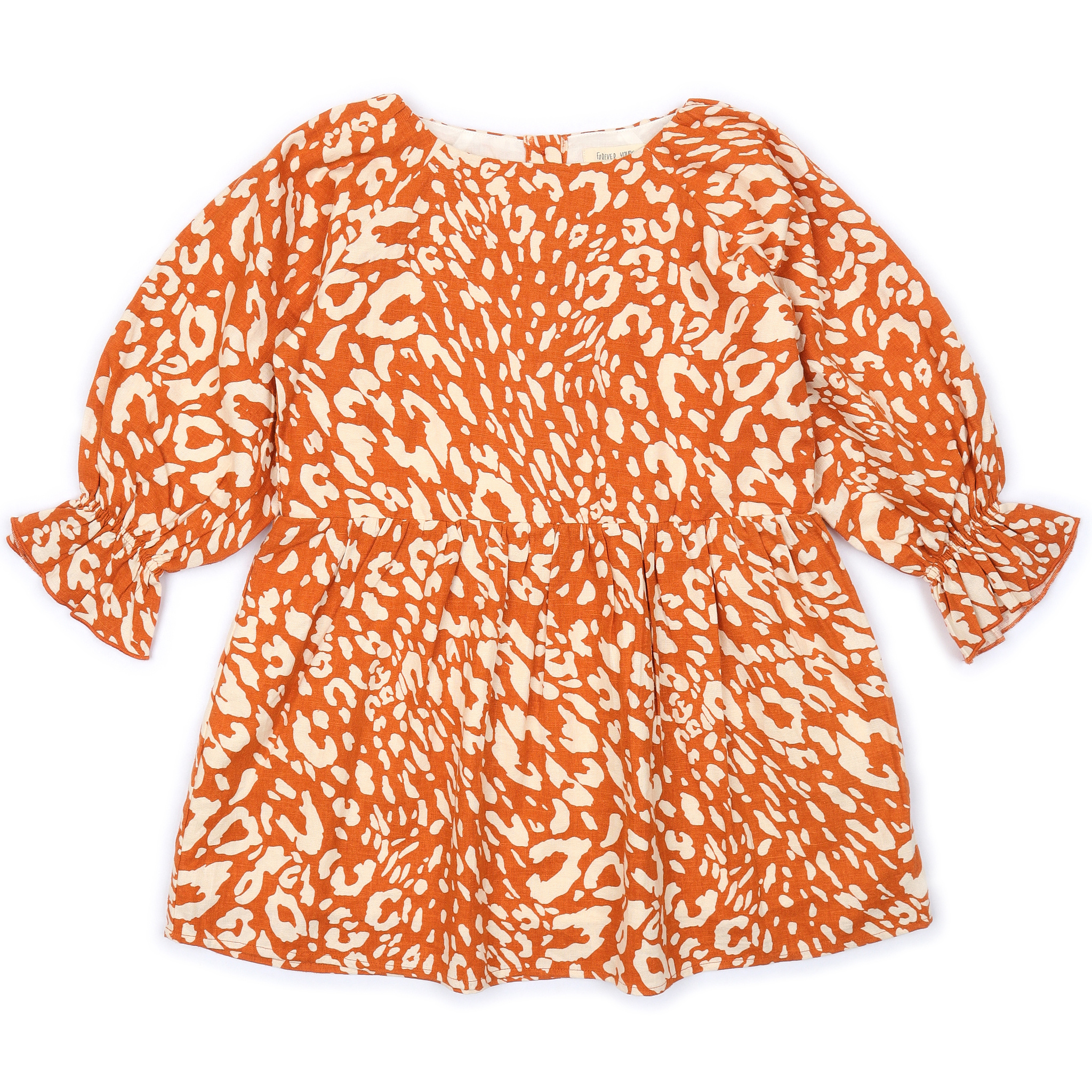 Forever Young Pumpkin Leopard Dress