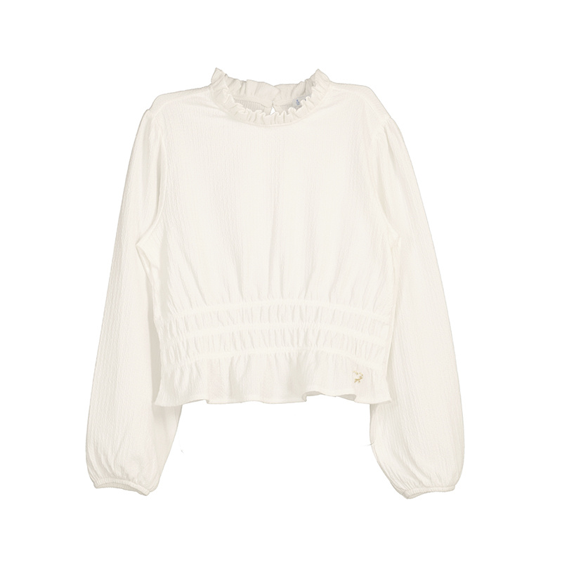 Mayoral White Knit Blouse