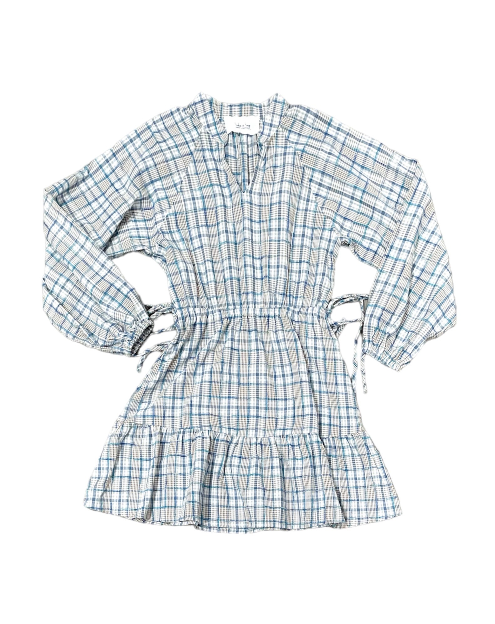 Sadie & Sage Blue Making Memories Plaid Mini Dress Sadie & Sage Blue Making Memories Plaid Mini Dress