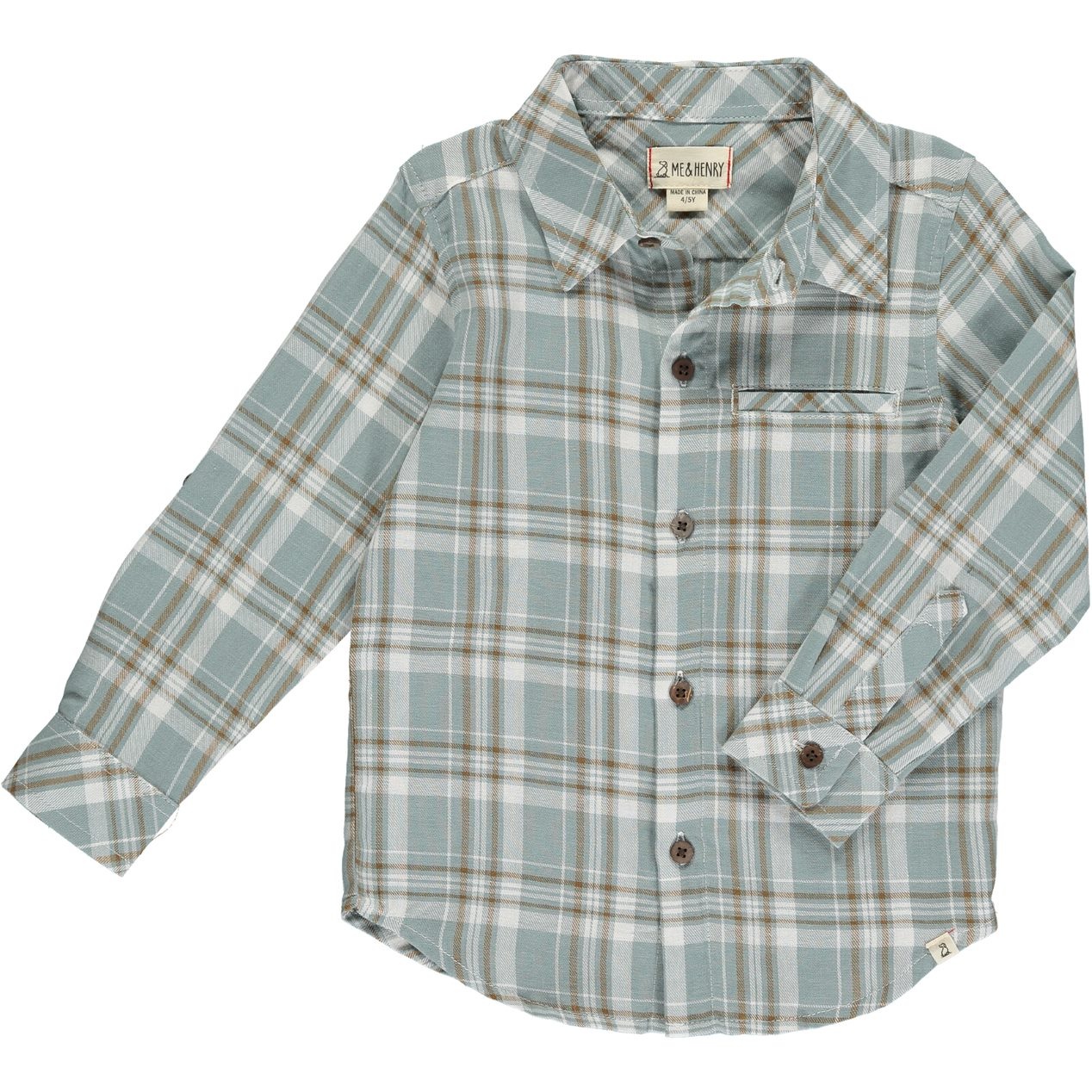 Me & Henry Blue/White Plaid Atwood Shirt