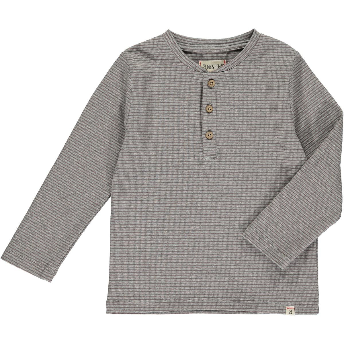 Me & Henry Tan/Grey Adams Ribbed Henley Me & Henry Tan/Grey Adams Ribbed Henley