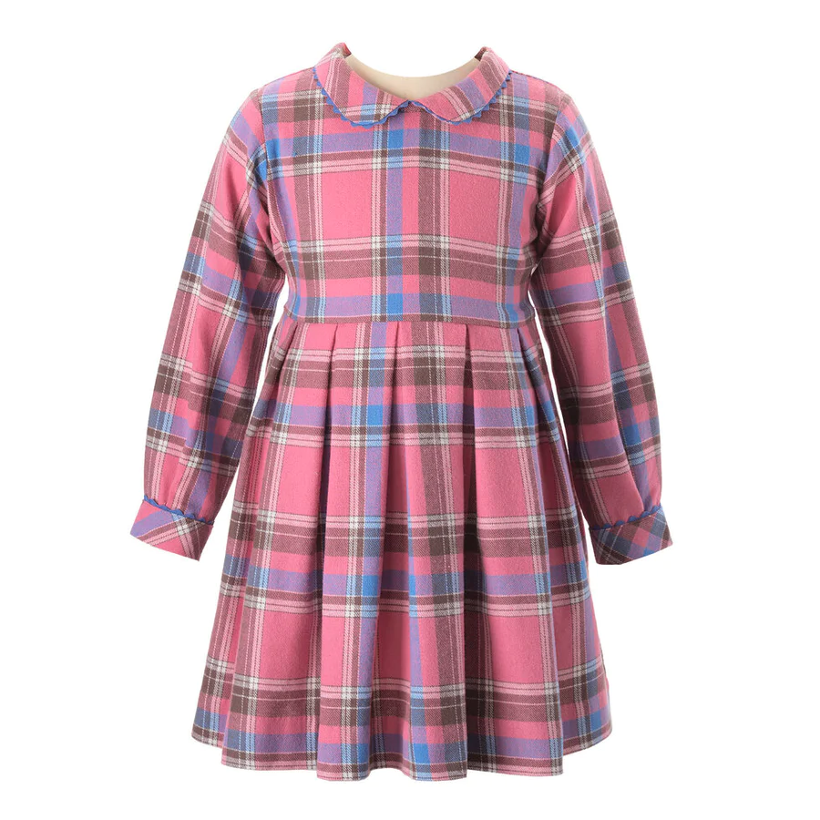 Rachel Riley Checked Pleated Dress