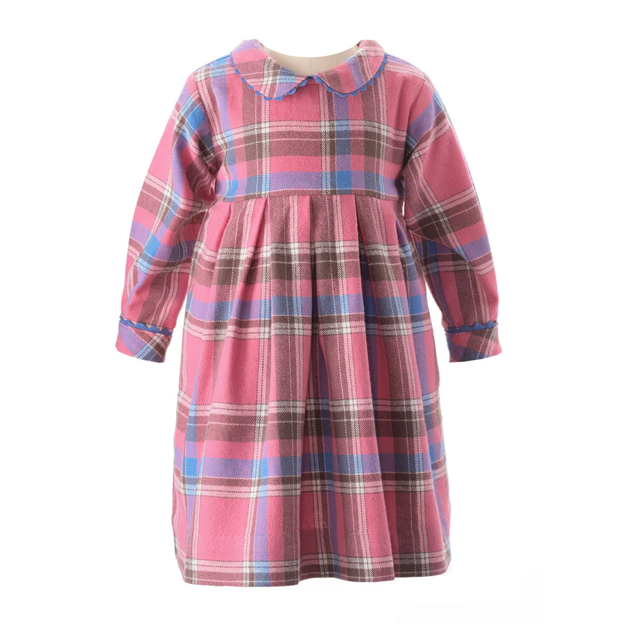 Rachel Riley Checked Pleated Dress & Bloomer