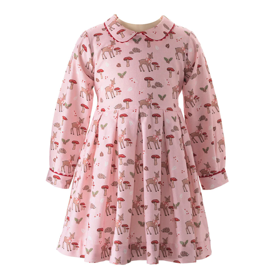 Rachel Riley Fawn Pleated Dress