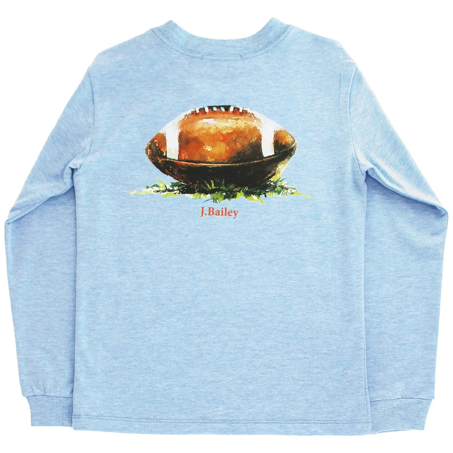 Bailey Boys Blue L/S Football Tee