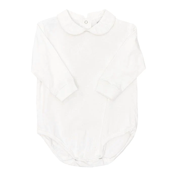 Bailey Boys White w/White Trim L/S Onsie