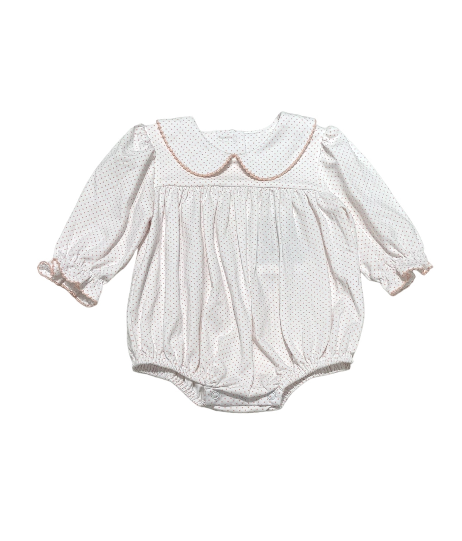 True Pink Dot Peter Pan Collar Bubble