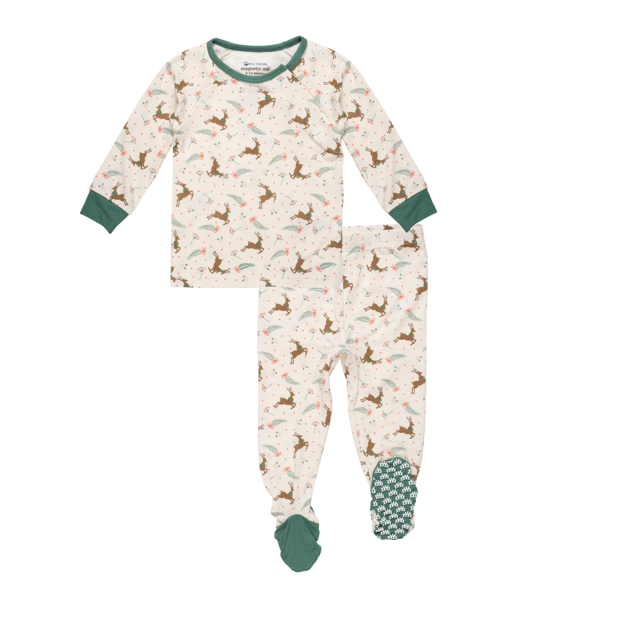 Magnificent Baby Merry & Bright Raglan Sleeve Placket Twotie