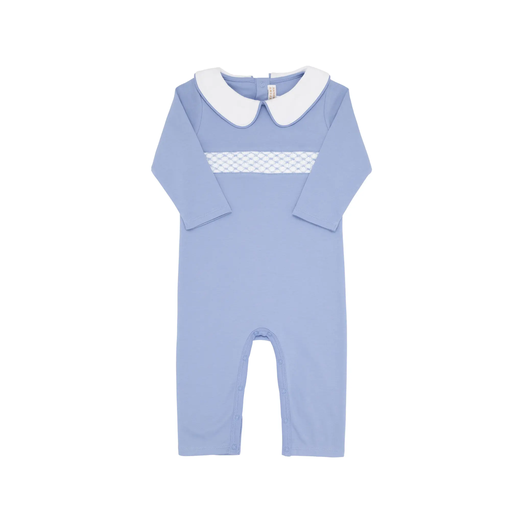 Beaufort Bonnet Park City Periwinkle Samuel Smocked Romper Beaufort Bonnet Park City Periwinkle Samuel Smocked Romper