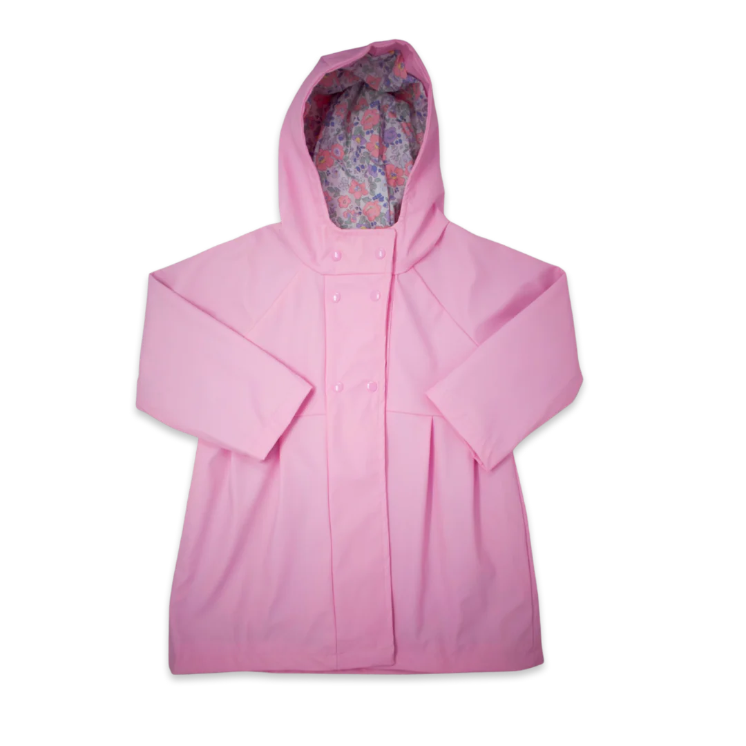 Lullaby Set Pink w/ Floral Lining Rainy Day Raincoat