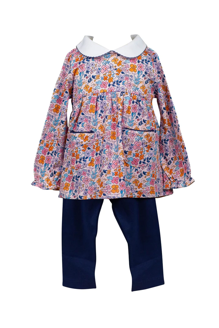 the proper peony Pansy Floral Tunic Set