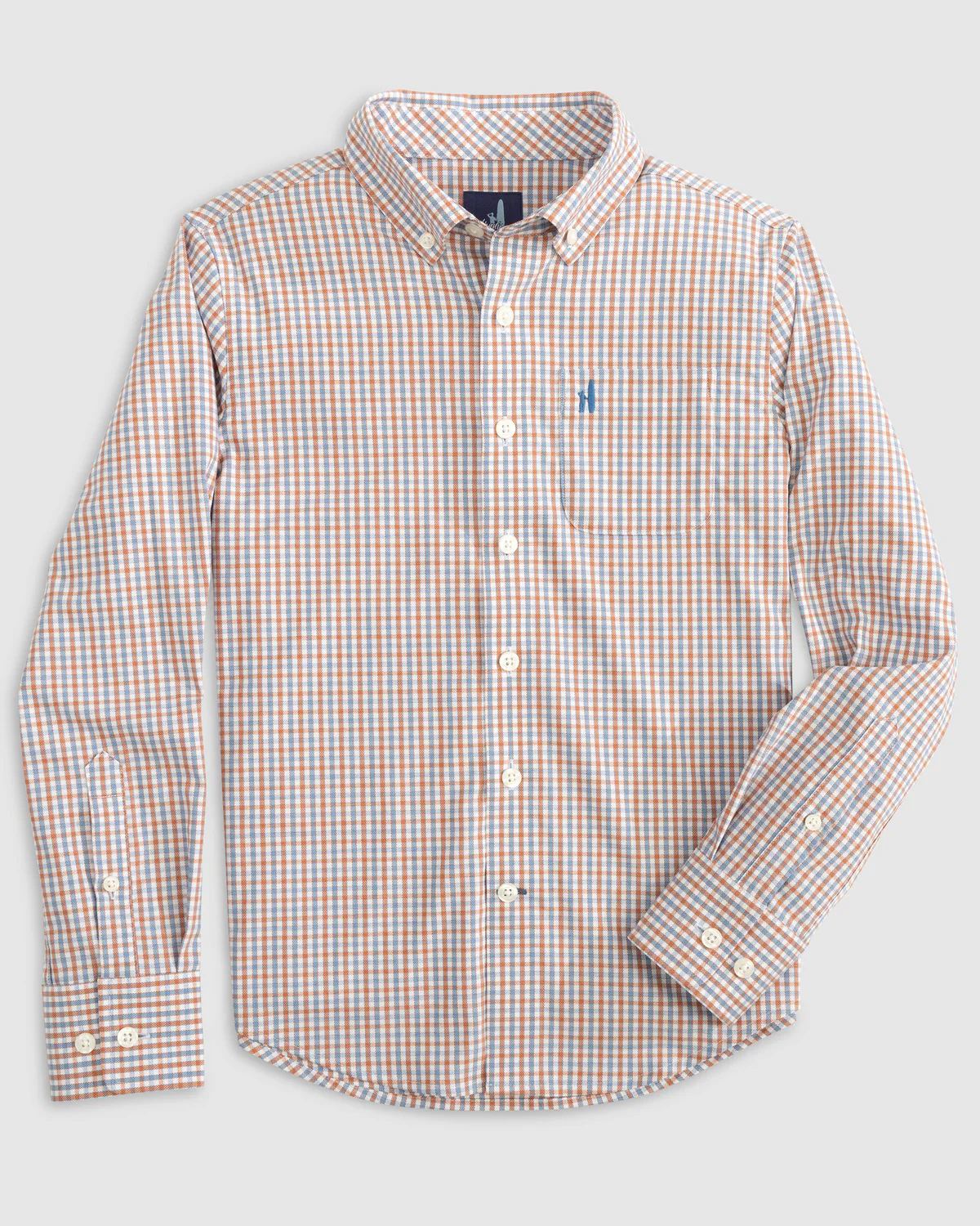 Johnnie O Acadia Blue/Brown L/S Button Down Shirt