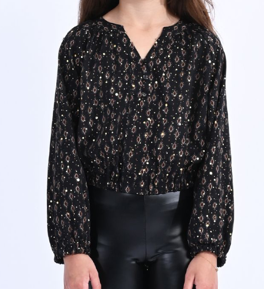 Mini Molly Black Jude Blouse