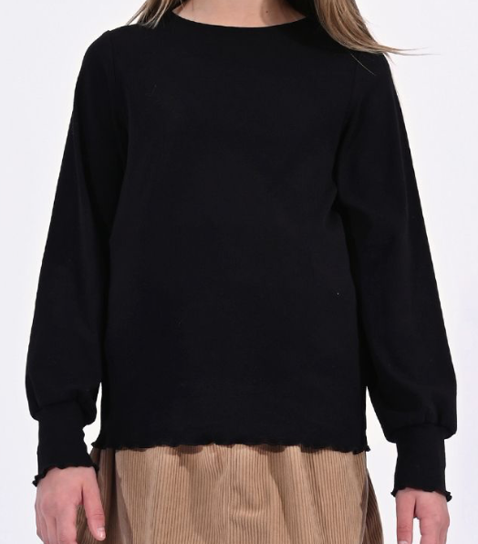 Mini Molly Black Knitted Under Sweater
