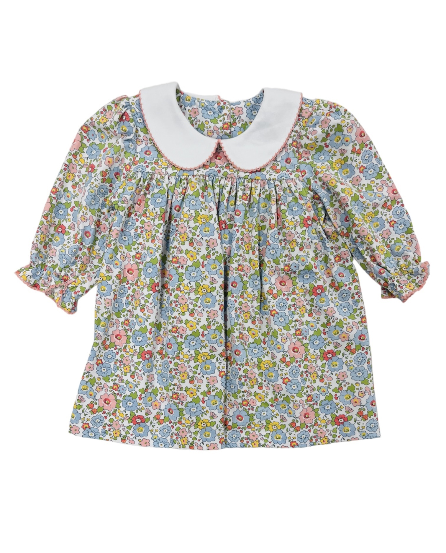 Sage and Lilly Pink Floral Peter Pan Dress