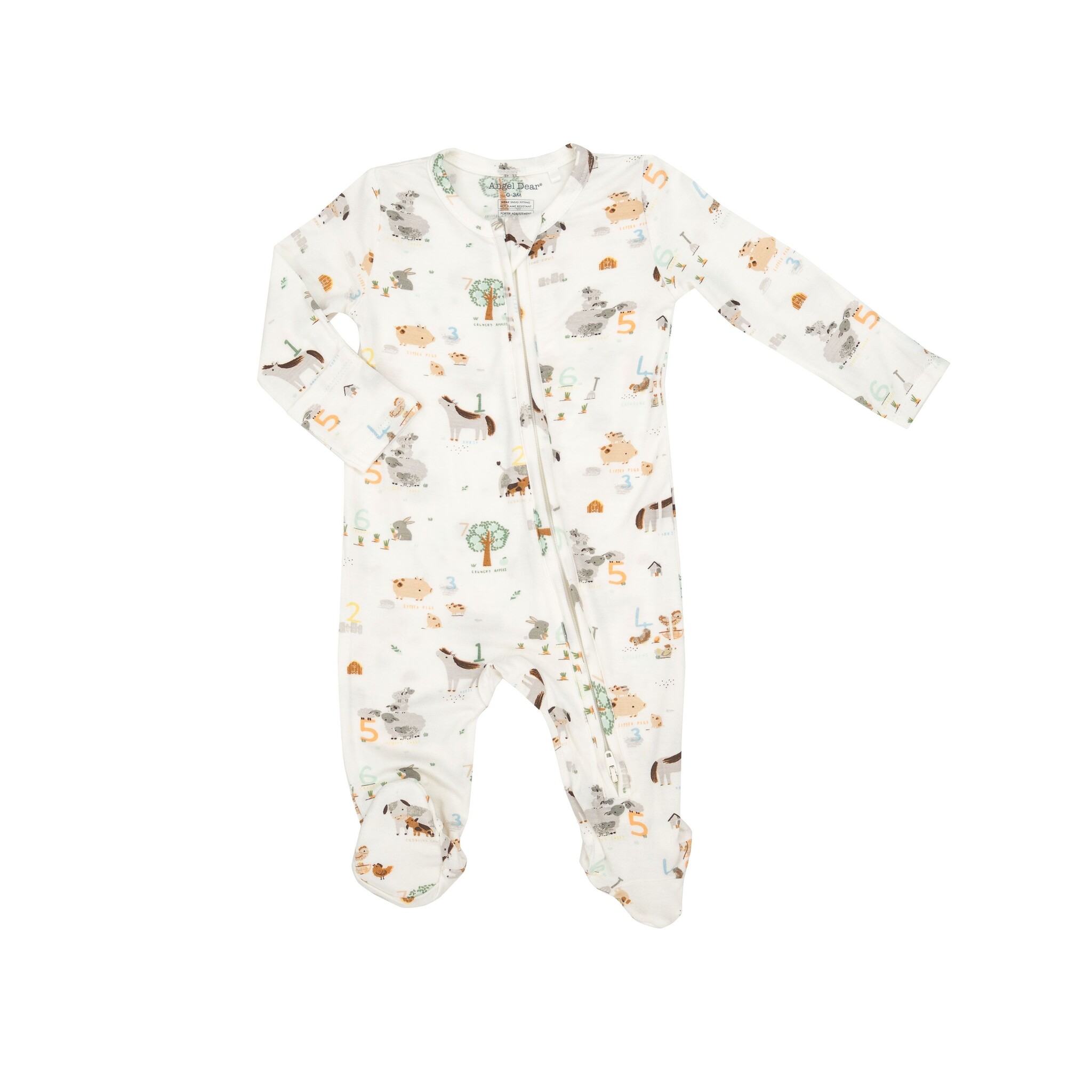 Angel Dear Counting On The Farm 2 Way Zipper