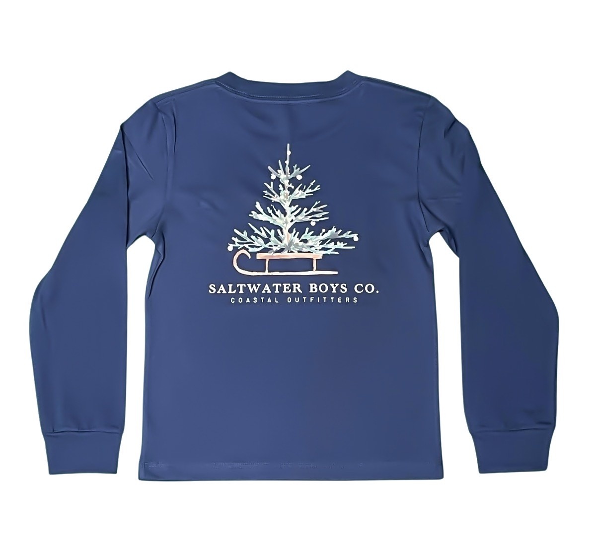 Saltwater Boys Co. Navy Christmas Sled L/S Tee