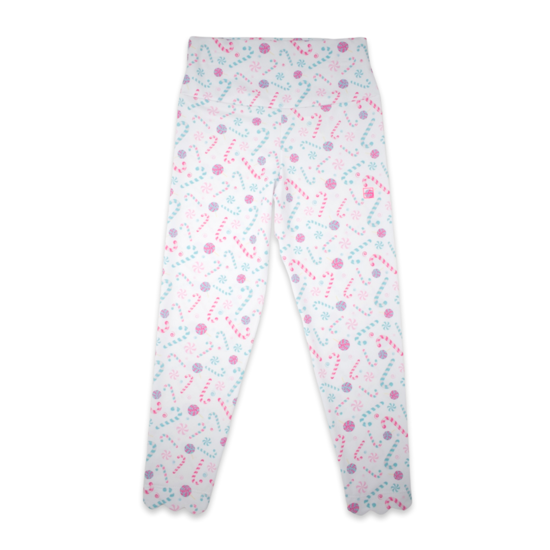 Set Athleisure Candy Cane Sadie Scalloped Legging Set Athleisure Candy Cane Sadie Scalloped Legging