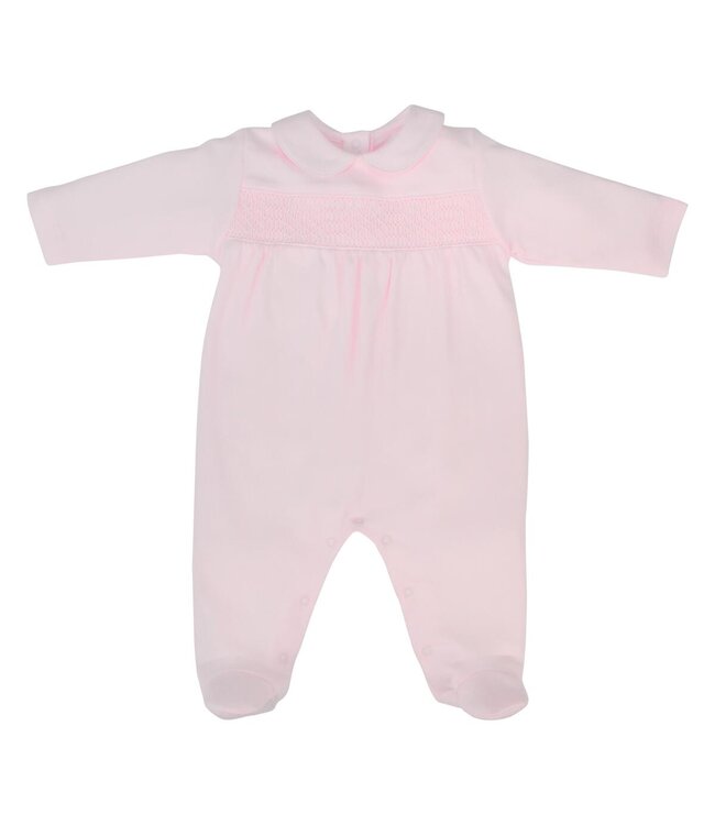 Pink Smocked Footie