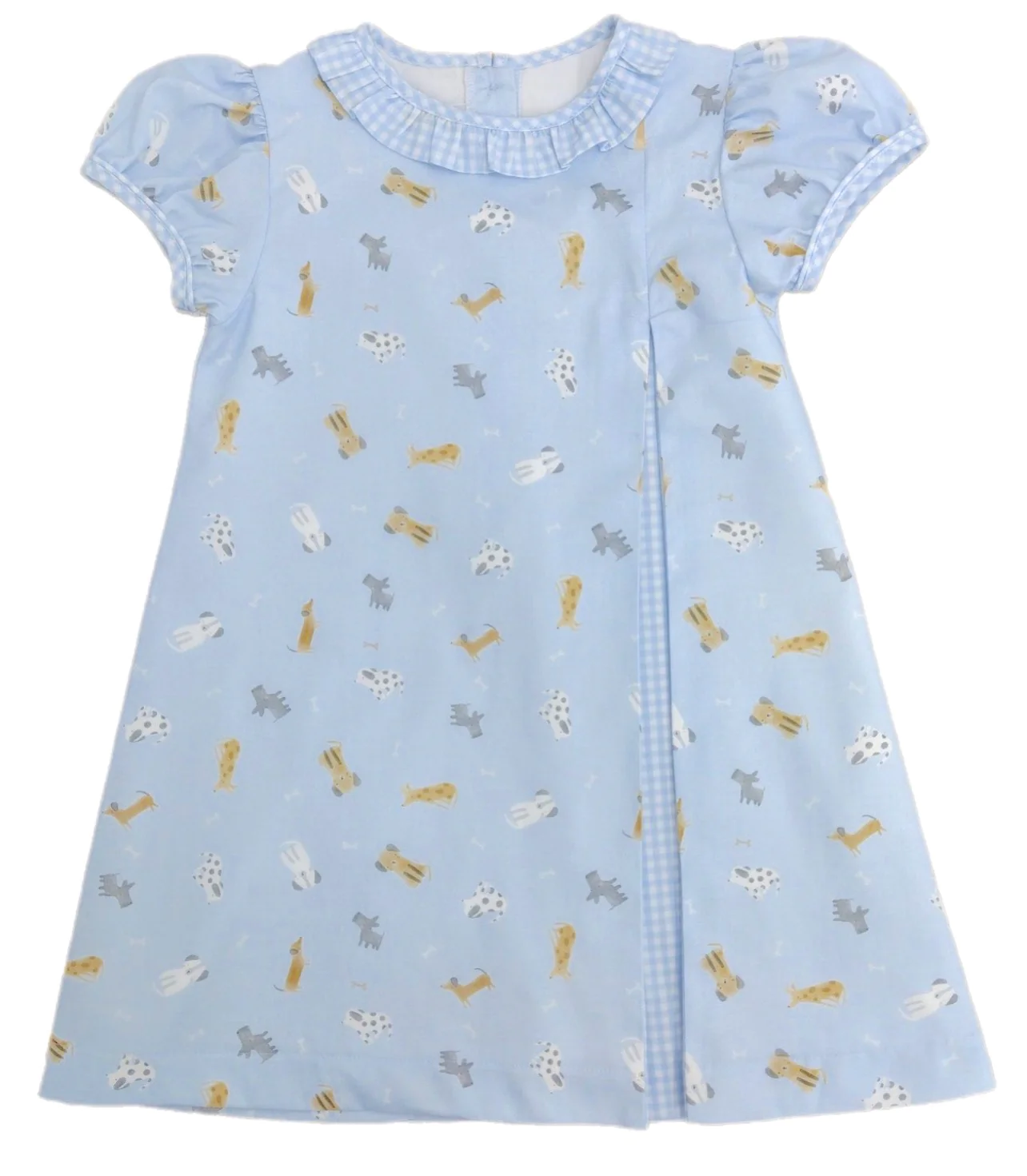 James and Lottie Blue Rosie Puppy Dress