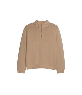 Quarter Zip Sweater-Oatmeal
