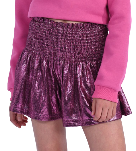 Mini Molly Pink Sparkle Knit Shorts