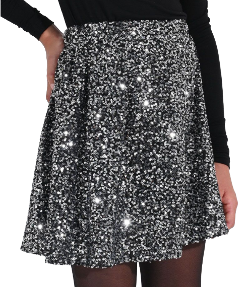 Mini Molly Black/Silver Sparkle Knit Skirt Mini Molly Black/Silver Sparkle Knit Skirt