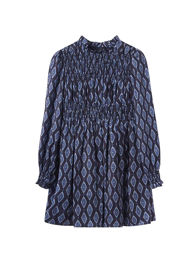 Mayoral Dark Blue Printed Dress