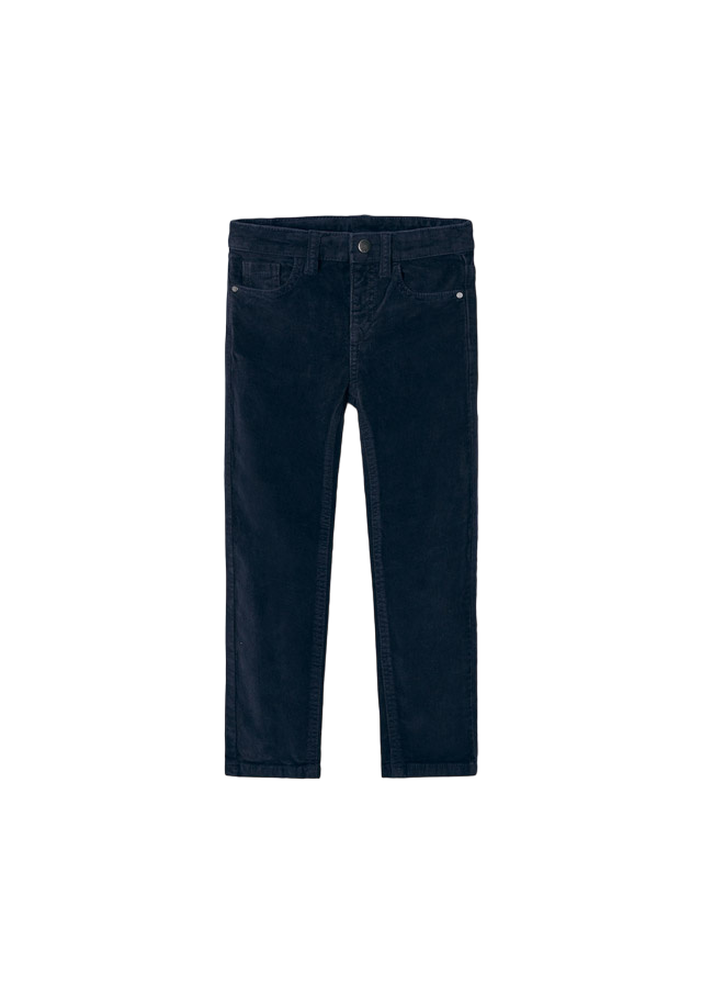 Mayoral Navy Corduroy Slim Fit Pant