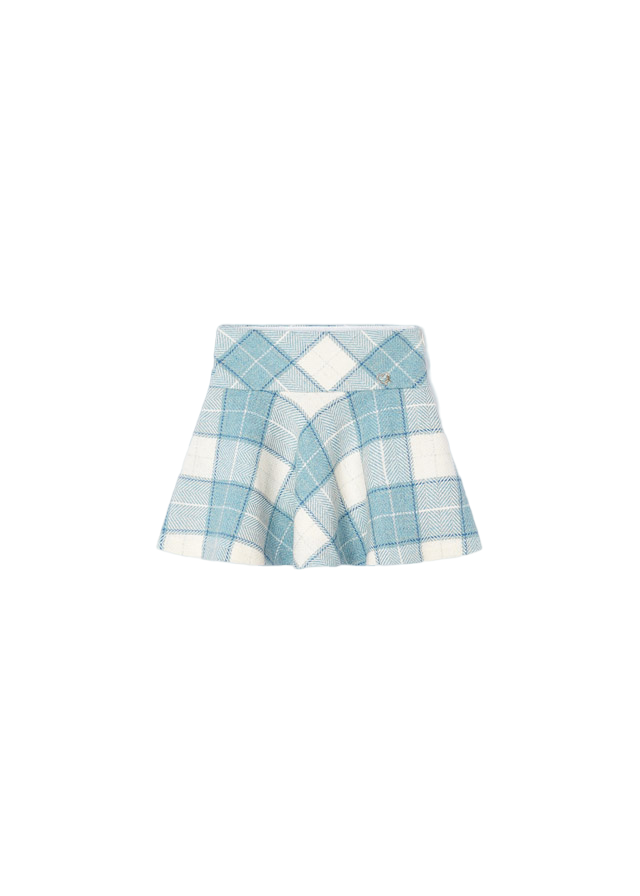 Mayoral Blue Plaid Skirt